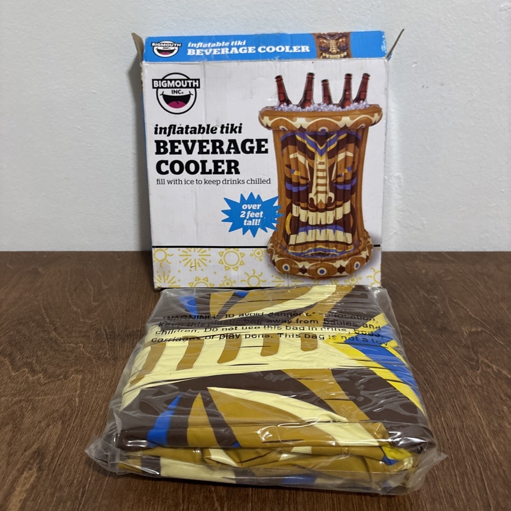 Tiki Inflatable Cooler 2 Feet Tall New Open Box Party Novelty Hawaiian Theme
